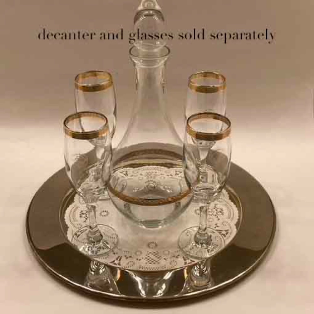 Gold-toned tray or platter